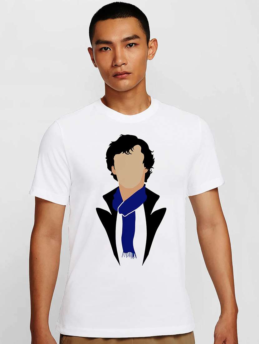 men white round neck regular fit t-shirt - 21842036 -  Zoom Image - 0