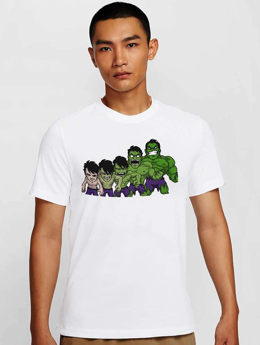 men white round neck regular fit t-shirt - 21842054 -  Zoom Image - 0