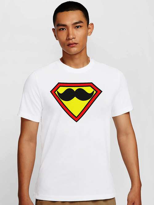 men white round neck regular fit t-shirt - 21842061 -  Standard Image - 0