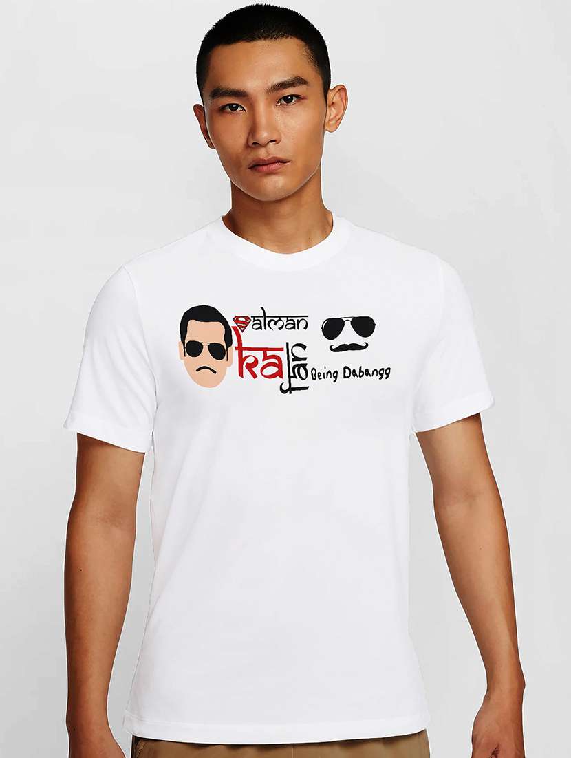 men white round neck regular fit t-shirt - 21842068 -  Zoom Image - 0