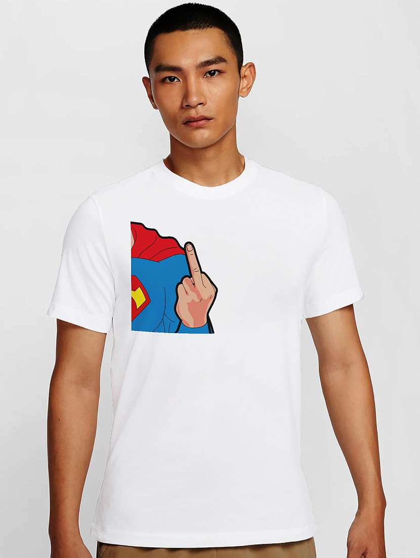 men white round neck regular fit t-shirt - 21842069 - Zoom Image - 0