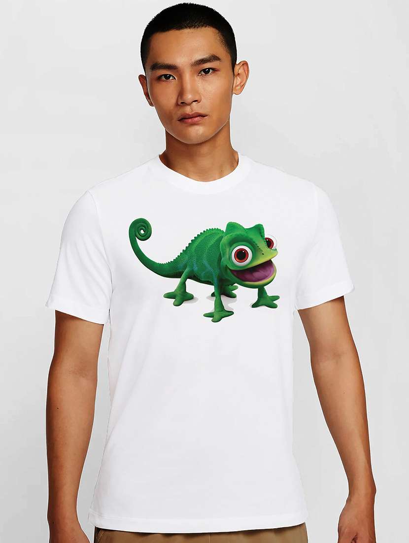 men white round neck regular fit t-shirt - 21842073 -  Zoom Image - 0