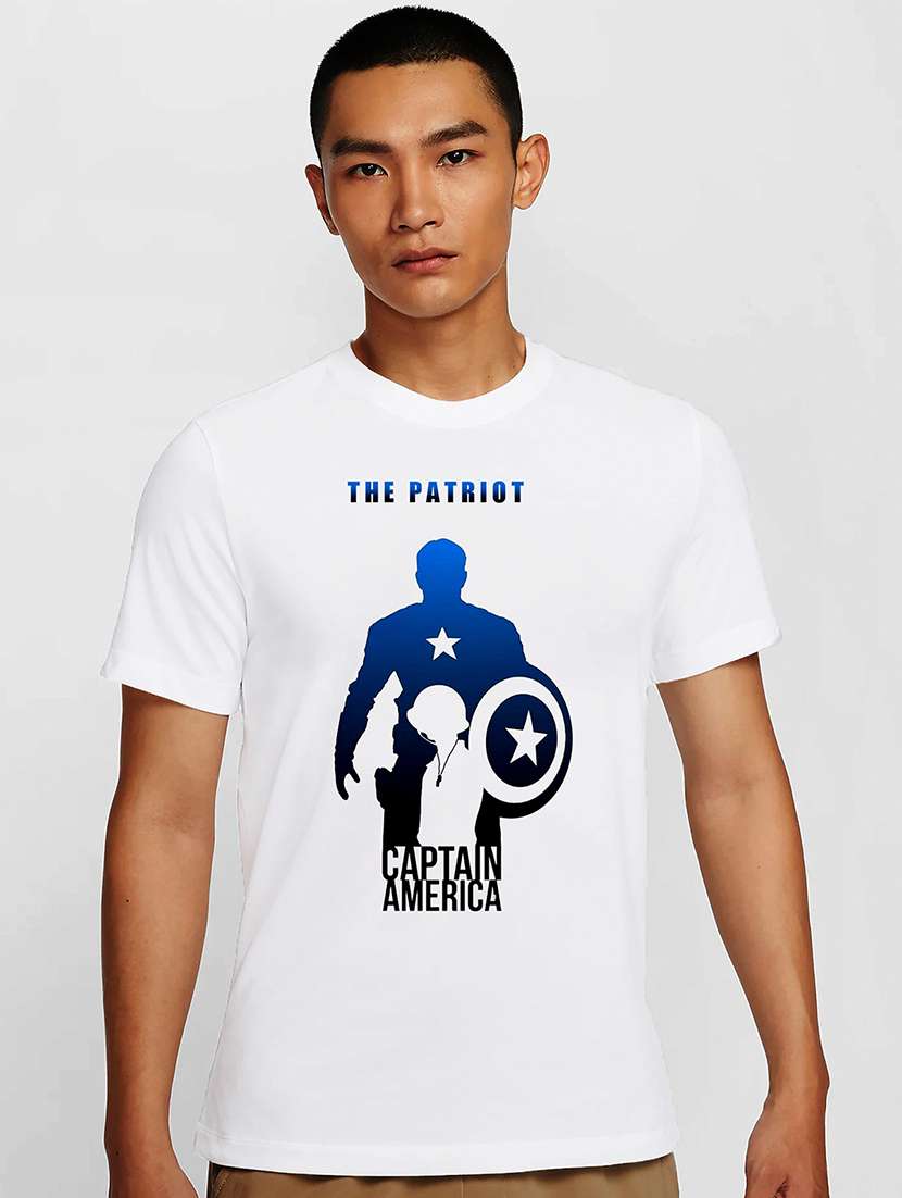 men white round neck regular fit t-shirt - 21842100 -  Zoom Image - 0