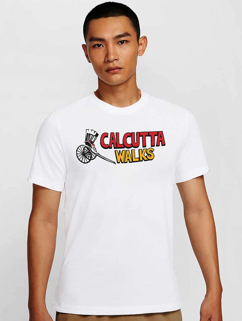 men white round neck regular fit t-shirt - 21842109 - Zoom Image - 0