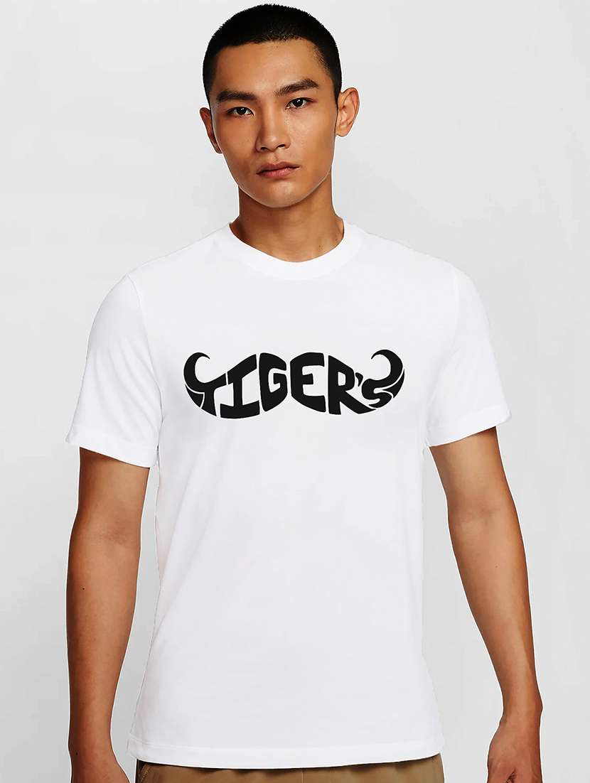 men white round neck regular fit t-shirt - 21842114 - Zoom Image - 0