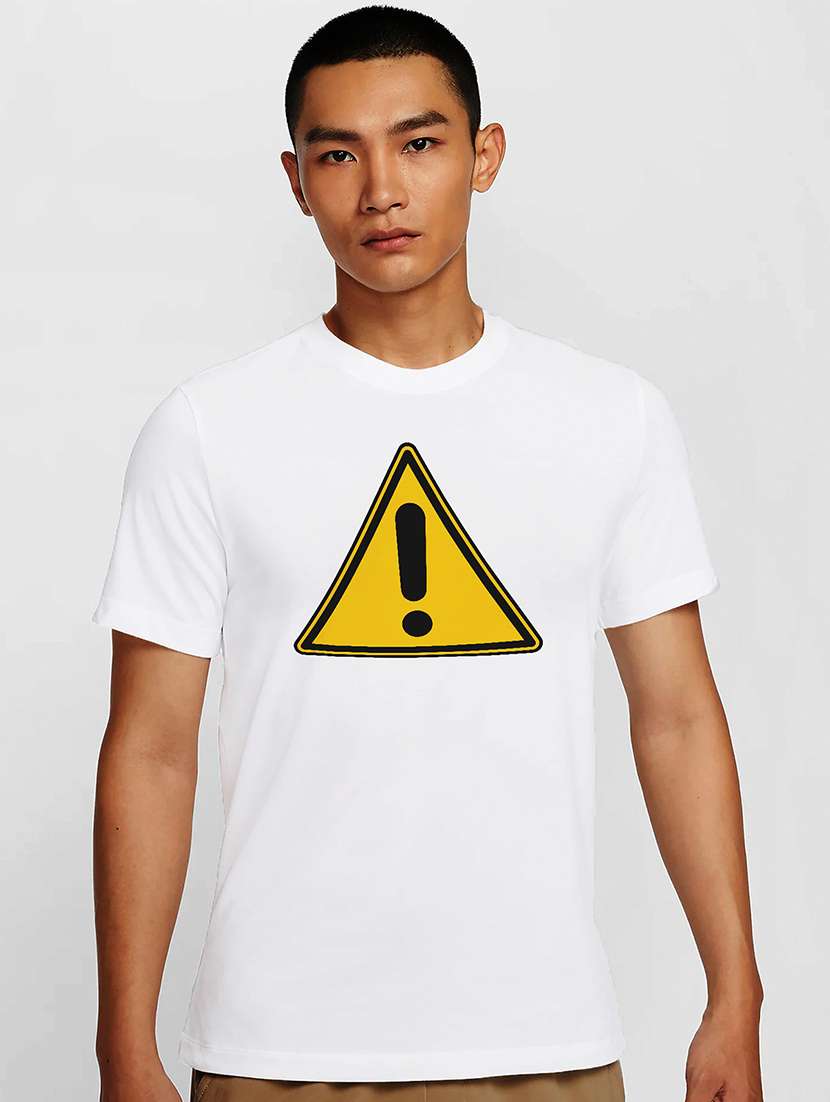 men white round neck regular fit t-shirt - 21842140 - Zoom Image - 0