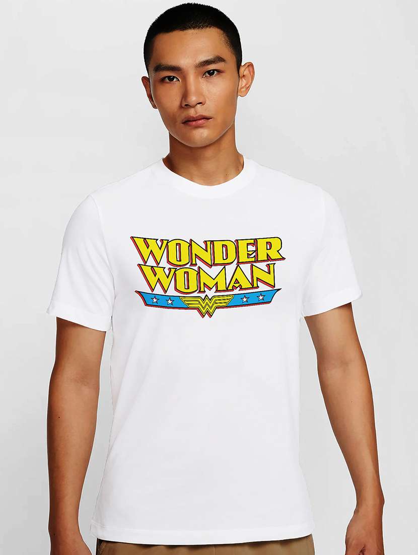 men white round neck regular fit t-shirt