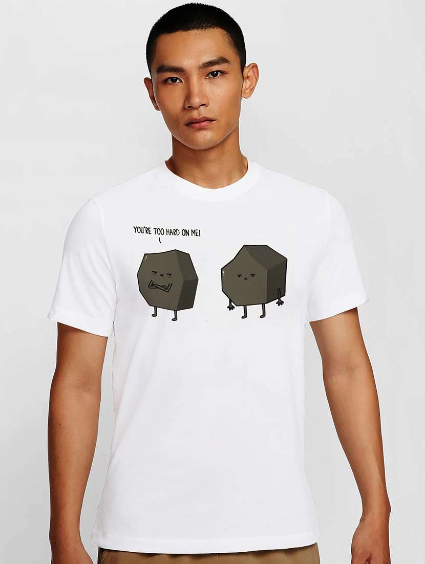 men white round neck regular fit t-shirt - 21842165 -  Zoom Image - 0