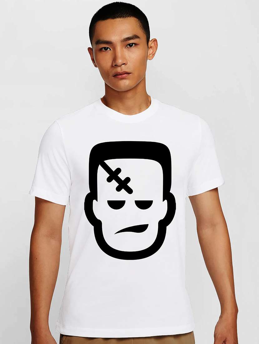 men white round neck regular fit t-shirt - 21842172 -  Zoom Image - 0