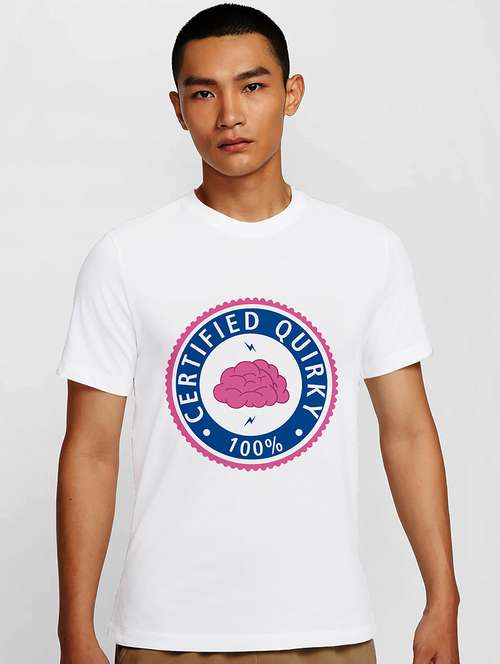 men white round neck regular fit t-shirt - 21842175 -  Standard Image - 0