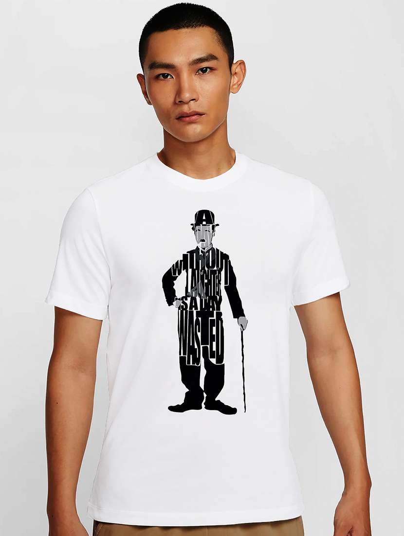 men white round neck regular fit t-shirt - 21842177 -  Zoom Image - 0