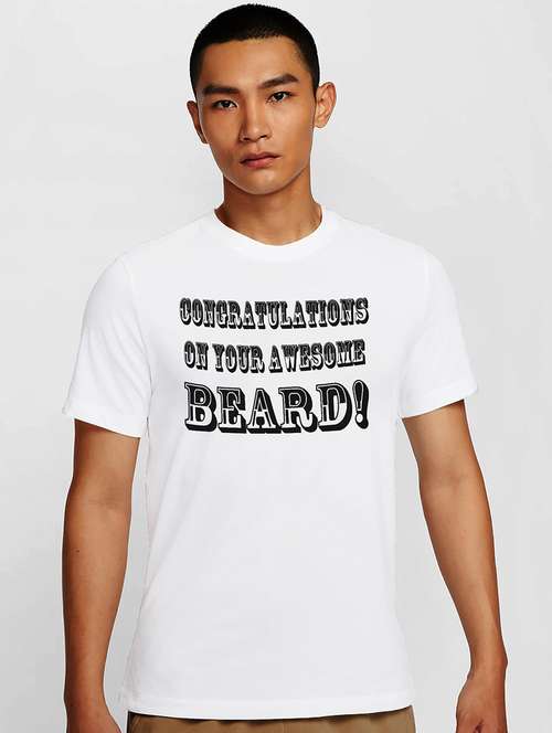men white round neck regular fit t-shirt - 21842193 - Standard Image - 0