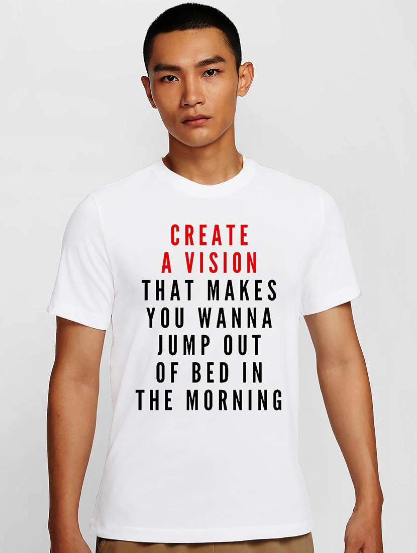 men white round neck regular fit t-shirt - 21842196 -  Zoom Image - 0