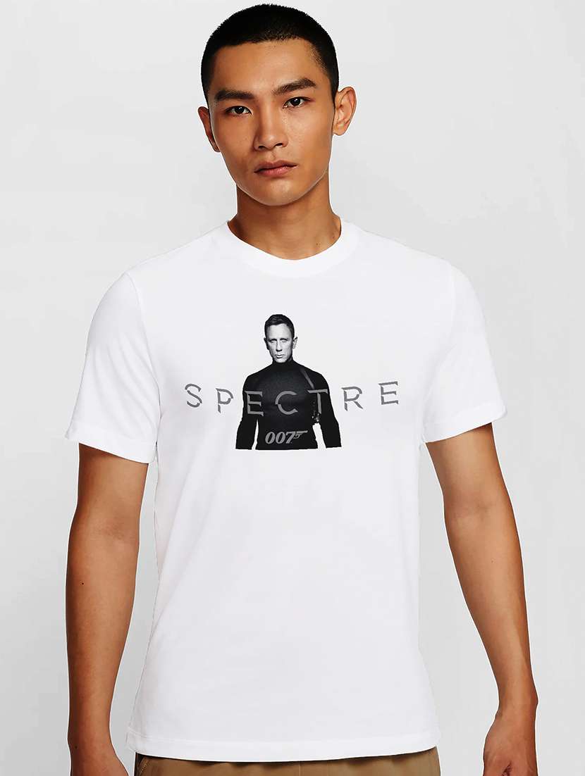 men white round neck regular fit t-shirt - 21842198 -  Zoom Image - 0