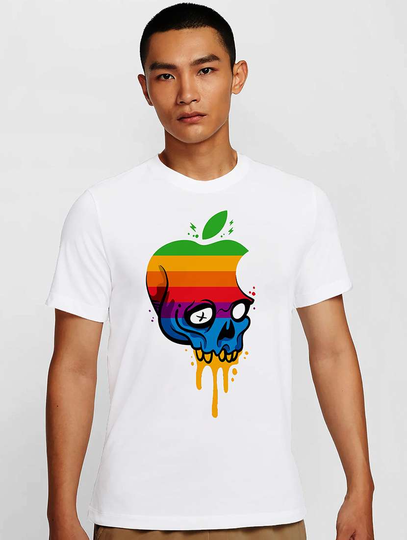 men white round neck regular fit t-shirt - 21842201 -  Zoom Image - 0