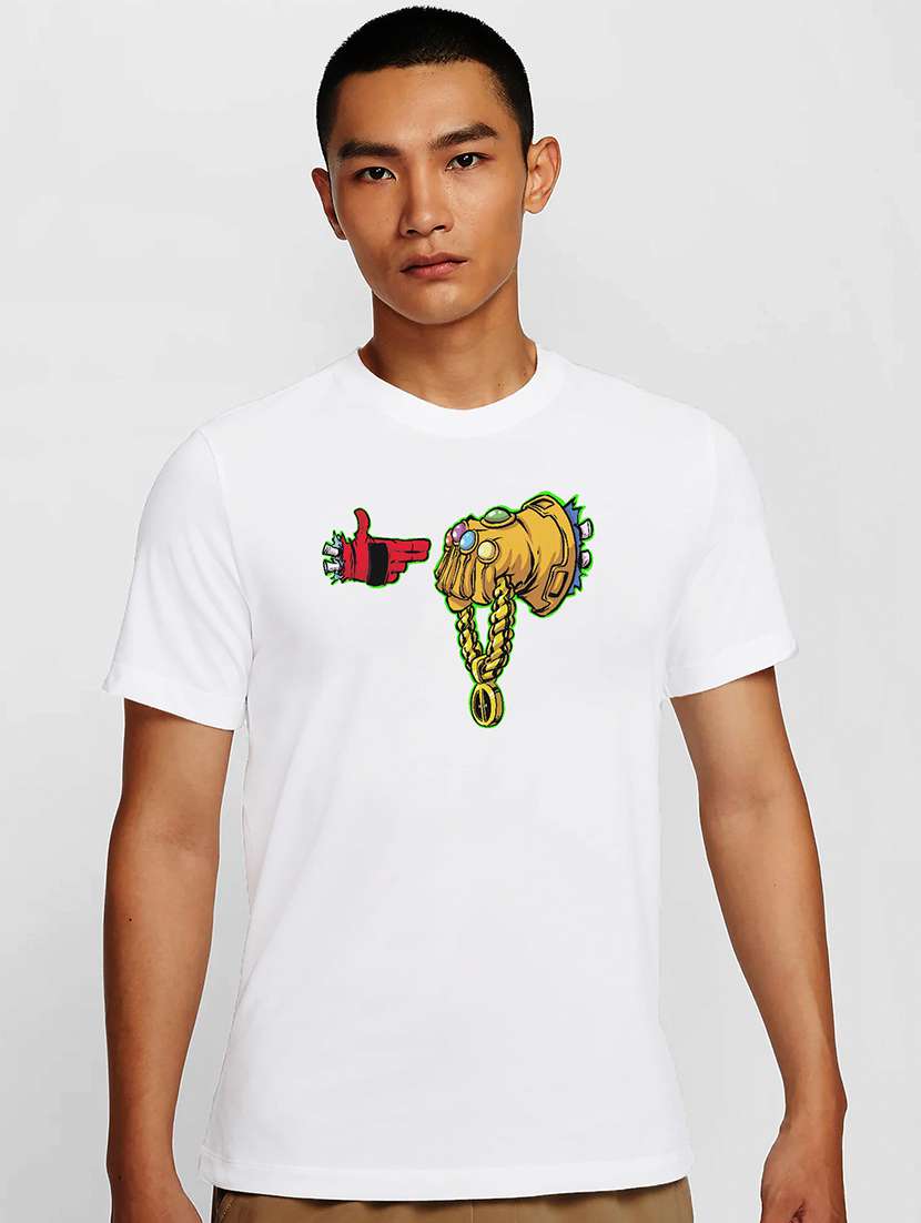 men white round neck regular fit t-shirt - 21842208 -  Zoom Image - 0
