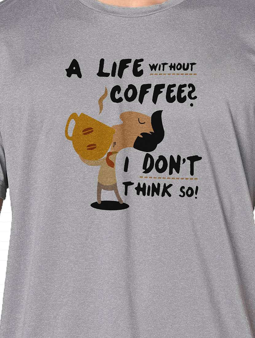 men grey round neck regular fit t-shirt - 21842213 -  Standard Image - 3