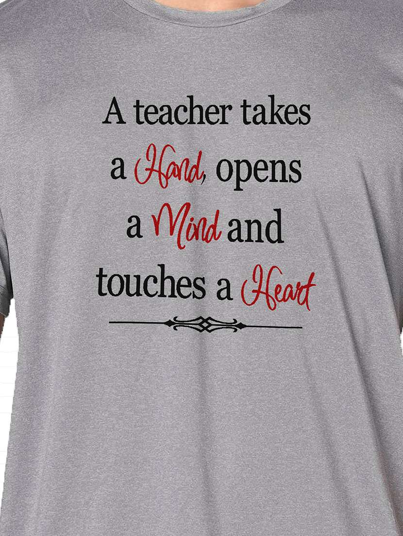 men grey round neck regular fit t-shirt - 21842216 -  Standard Image - 3