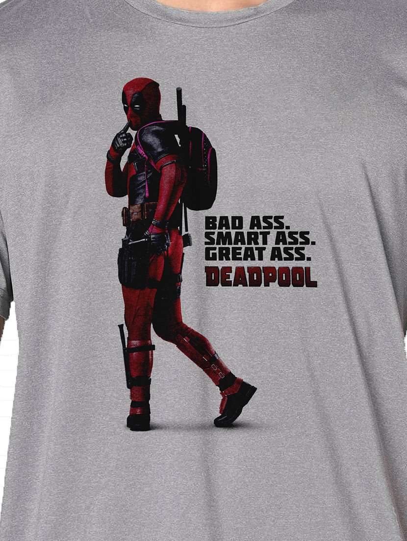 men grey round neck regular fit t-shirt - 21842219 -  Standard Image - 3