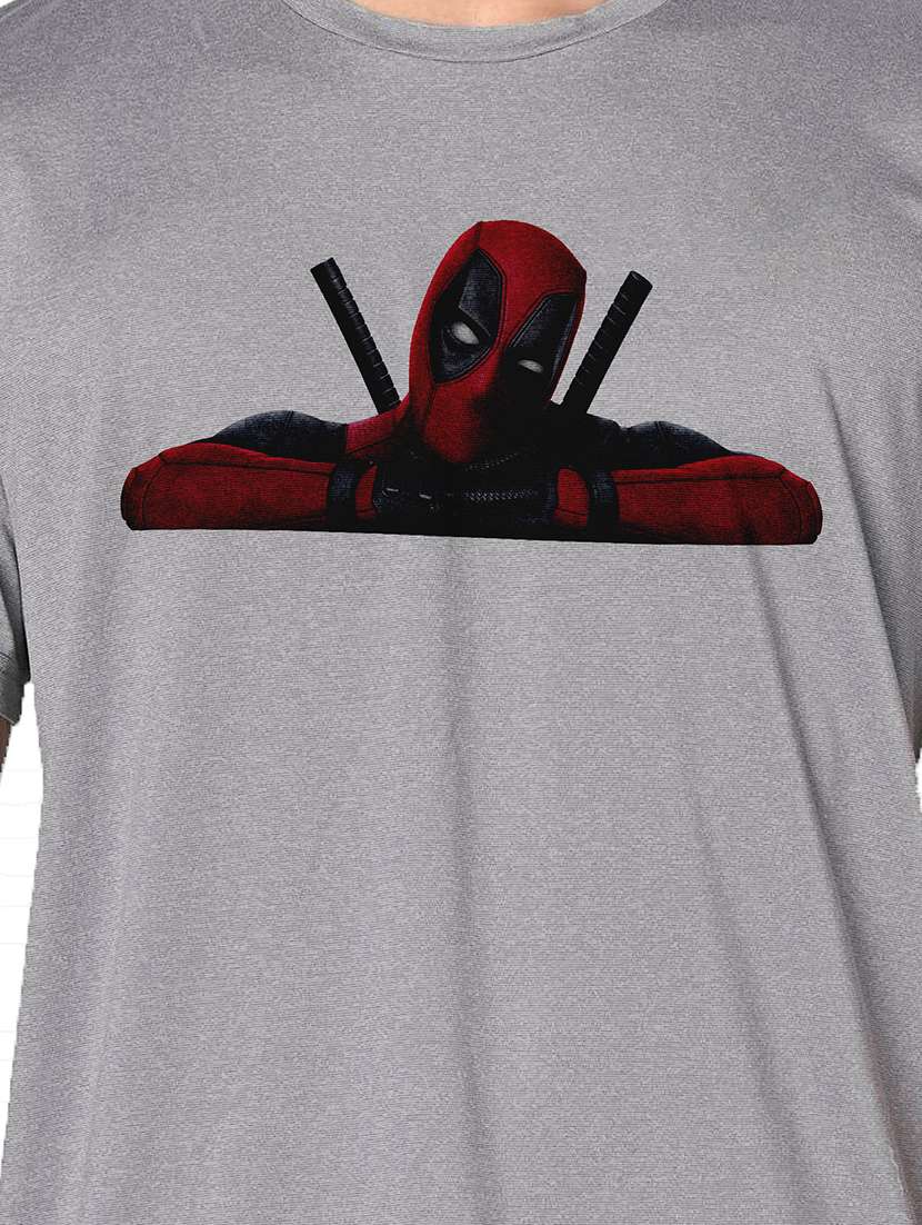 men grey round neck regular fit t-shirt - 21842220 -  Standard Image - 3