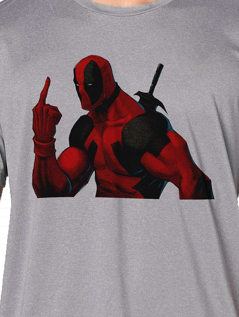 men grey round neck regular fit t-shirt - 21842221 -  Standard Image - 3