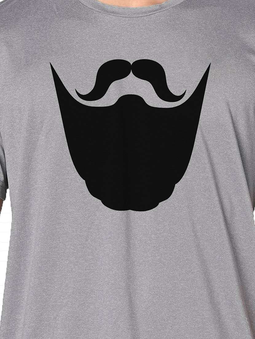 men grey round neck regular fit t-shirt - 21842230 -  Standard Image - 3