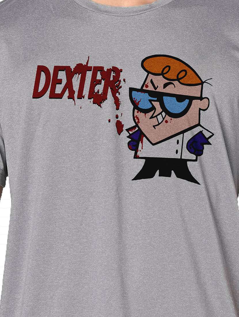 men grey round neck regular fit t-shirt - 21842234 -  Standard Image - 3