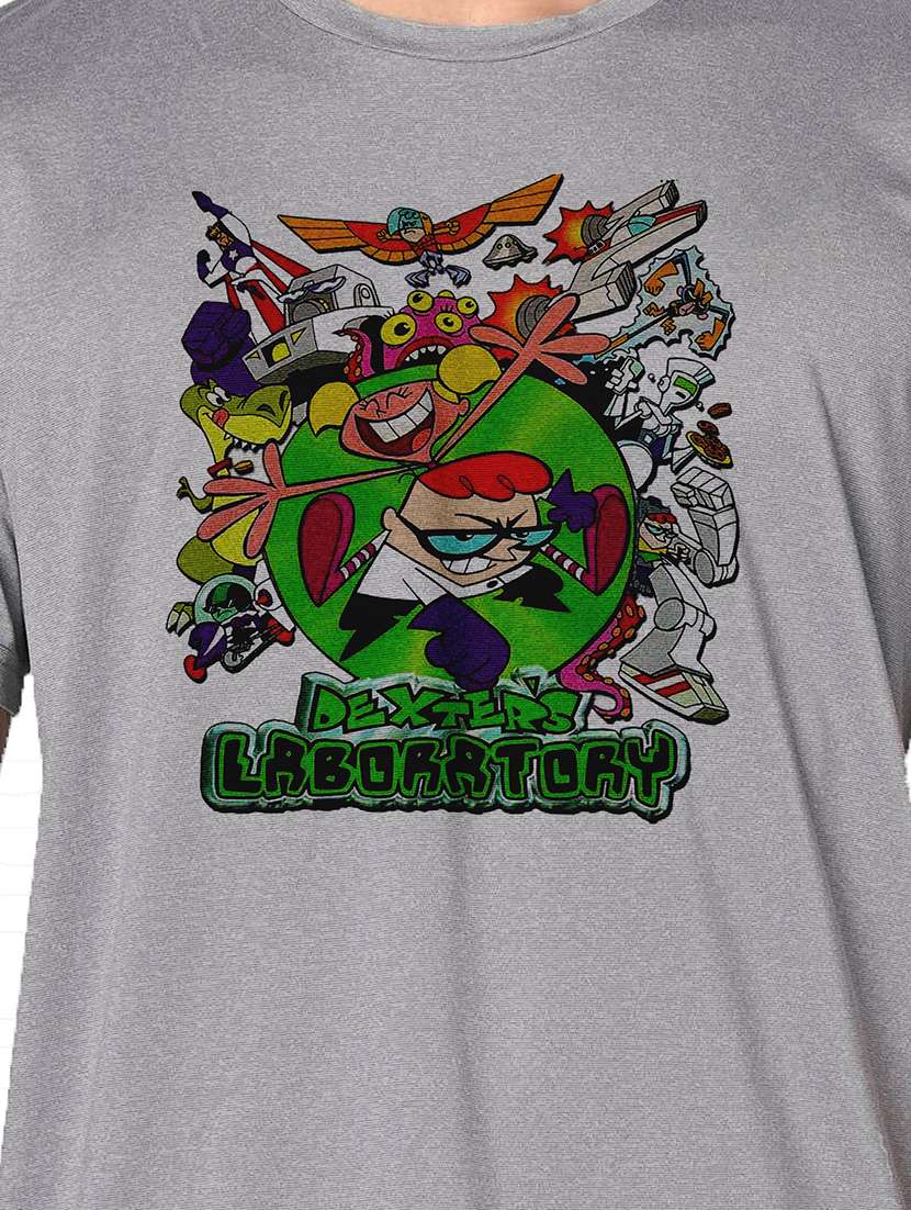 men grey round neck regular fit t-shirt - 21842237 -  Standard Image - 3