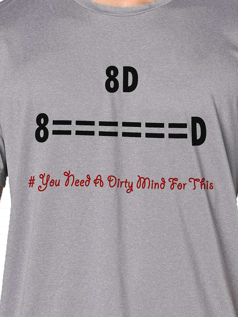 men grey round neck regular fit t-shirt - 21842241 -  Standard Image - 3