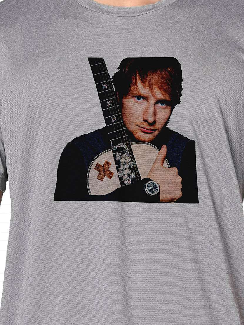 men grey round neck regular fit t-shirt - 21842257 -  Standard Image - 3