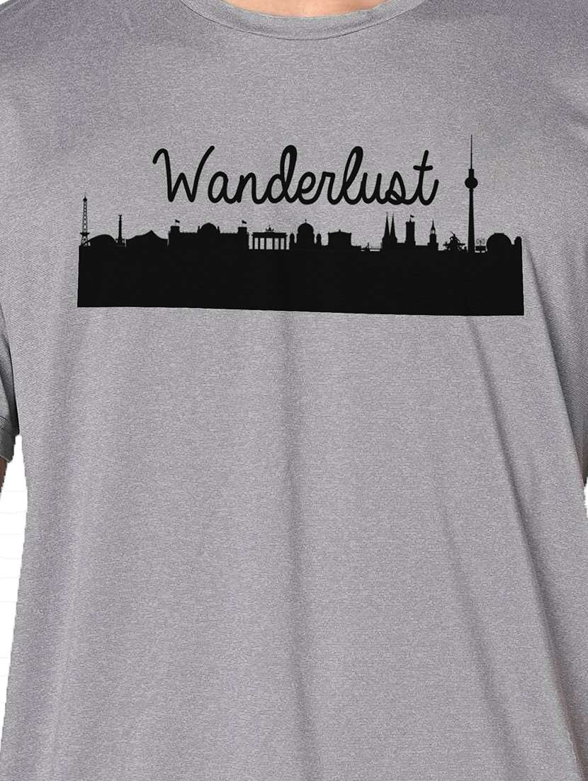 men grey round neck regular fit t-shirt - 21842269 -  Standard Image - 3