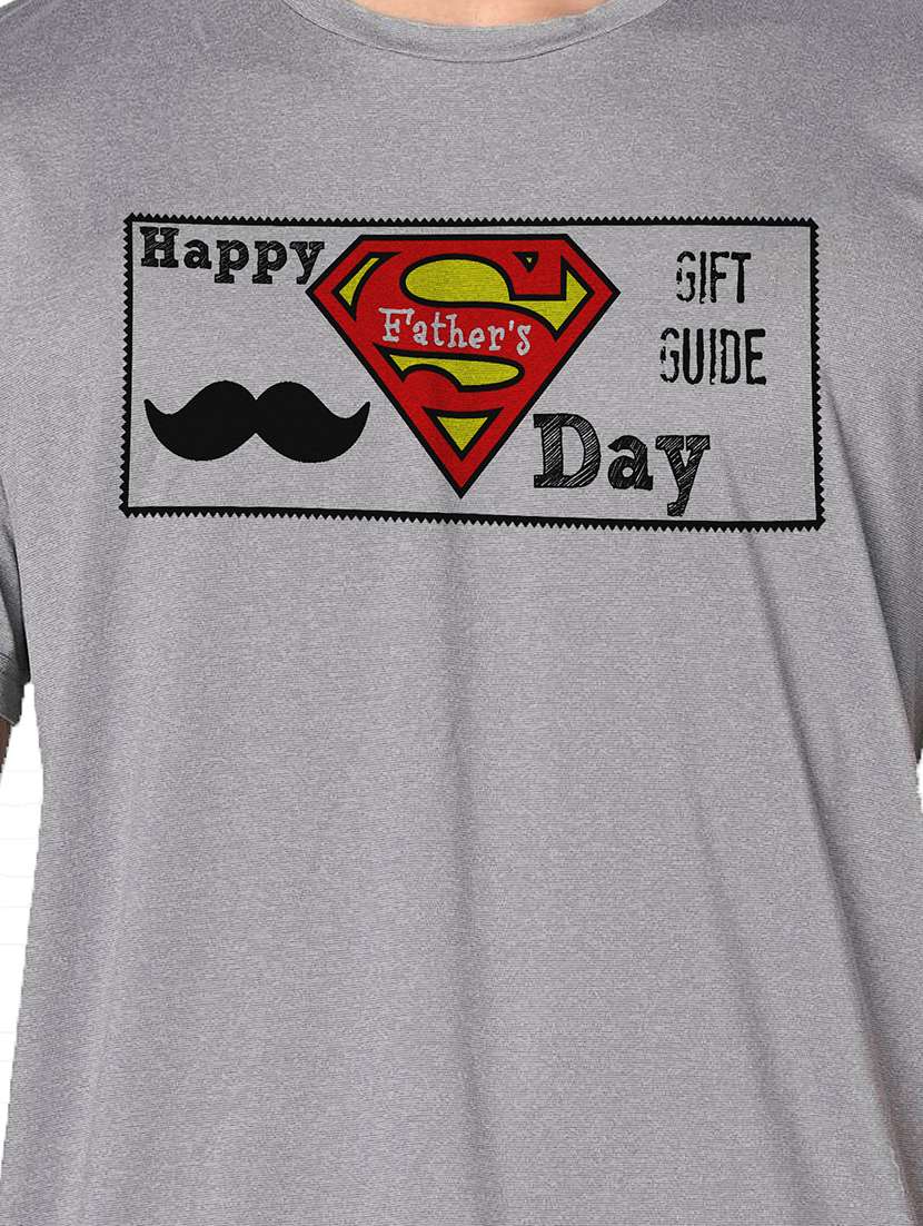 men grey round neck regular fit t-shirt - 21842276 -  Standard Image - 3