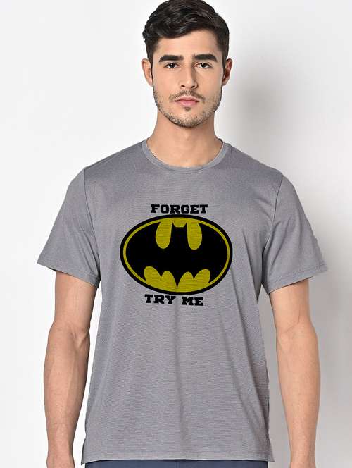 men grey round neck regular fit t-shirt - 21842292 -  Standard Image - 0