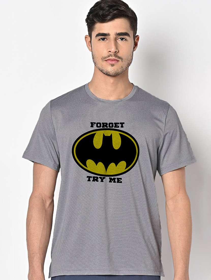 men grey round neck regular fit t-shirt - 21842292 -  Zoom Image - 0