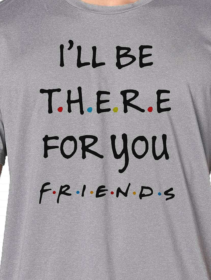 men grey round neck regular fit t-shirt - 21842323 - Standard Image - 3