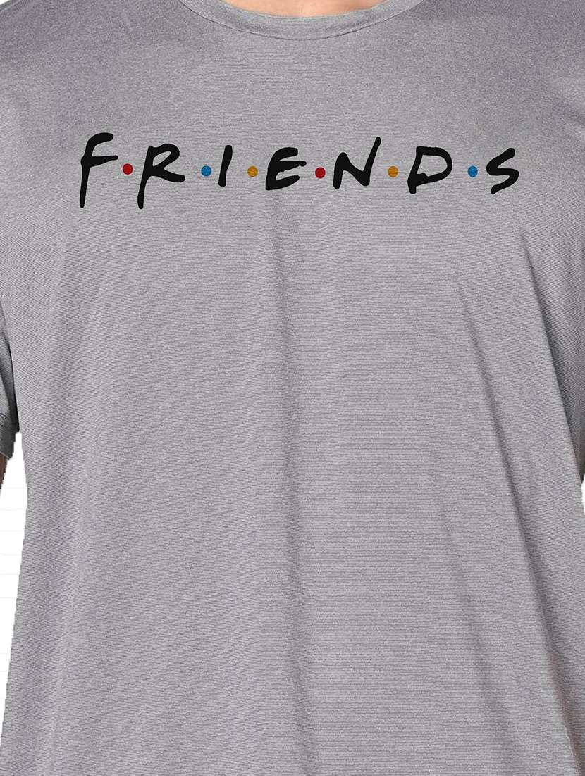 men grey round neck regular fit t-shirt - 21842332 -  Standard Image - 3