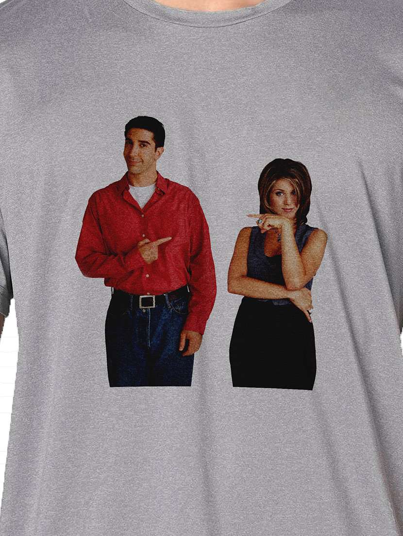 men grey round neck regular fit t-shirt - 21842336 -  Standard Image - 3