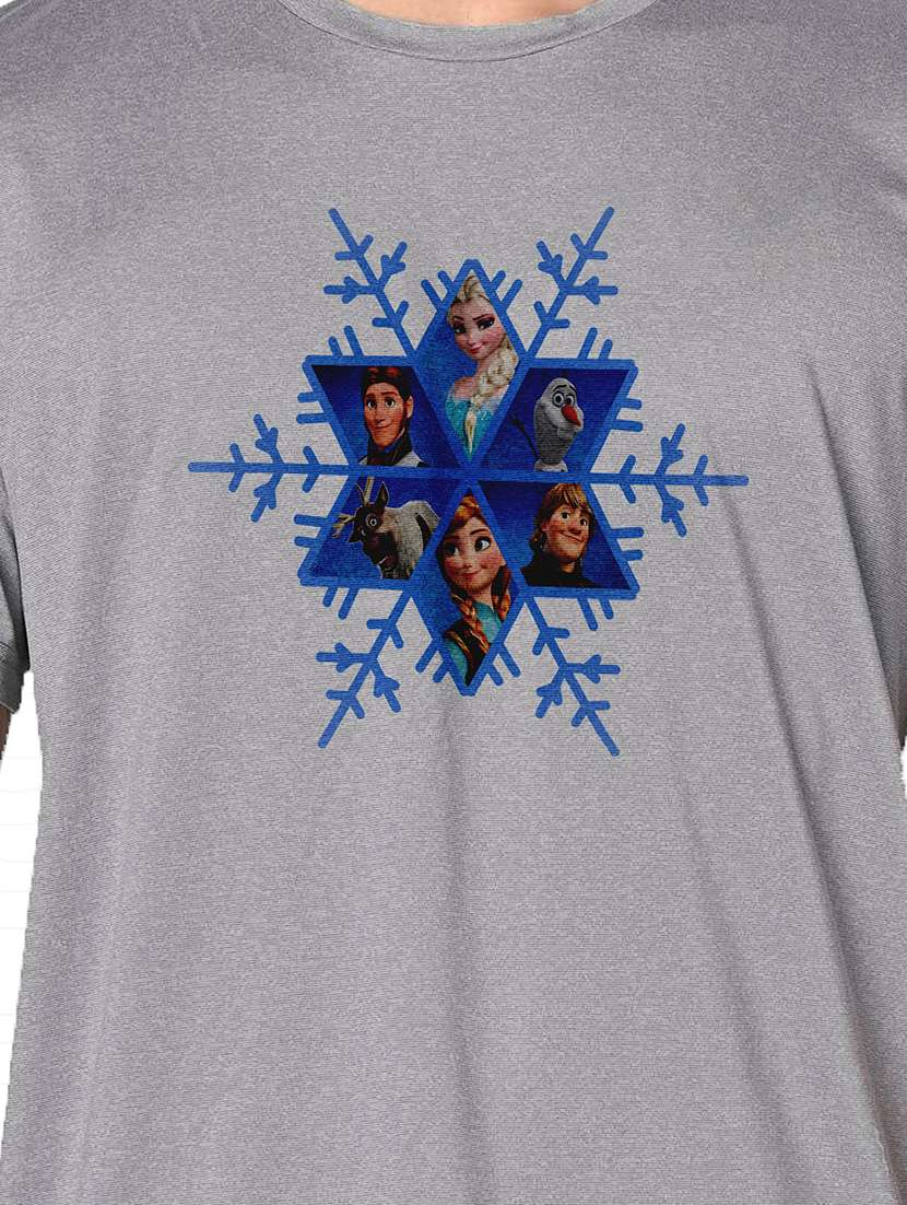 men grey round neck regular fit t-shirt - 21842344 -  Standard Image - 3