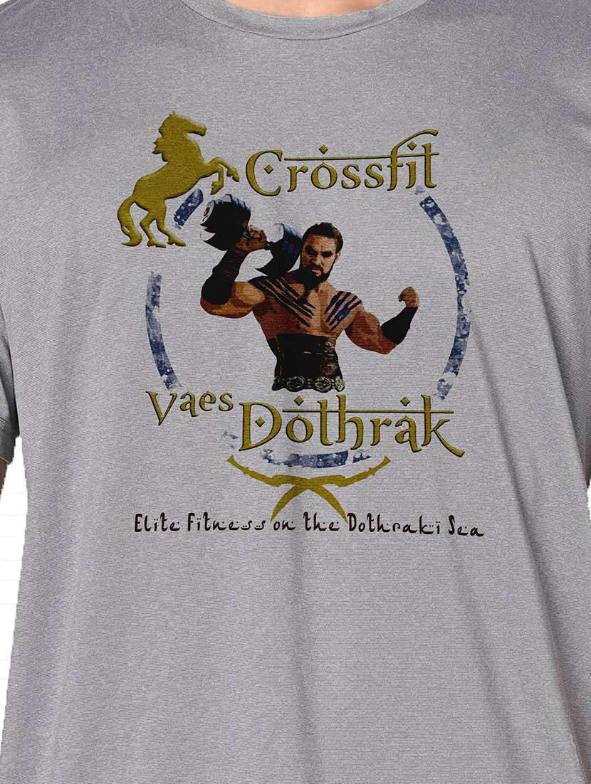 men grey round neck regular fit t-shirt - 21842353 -  Standard Image - 3