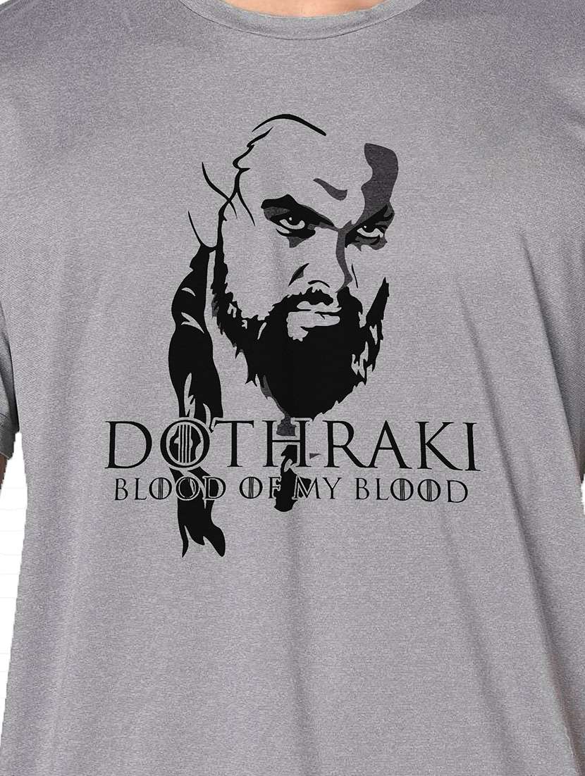 men grey round neck regular fit t-shirt - 21842354 -  Standard Image - 3