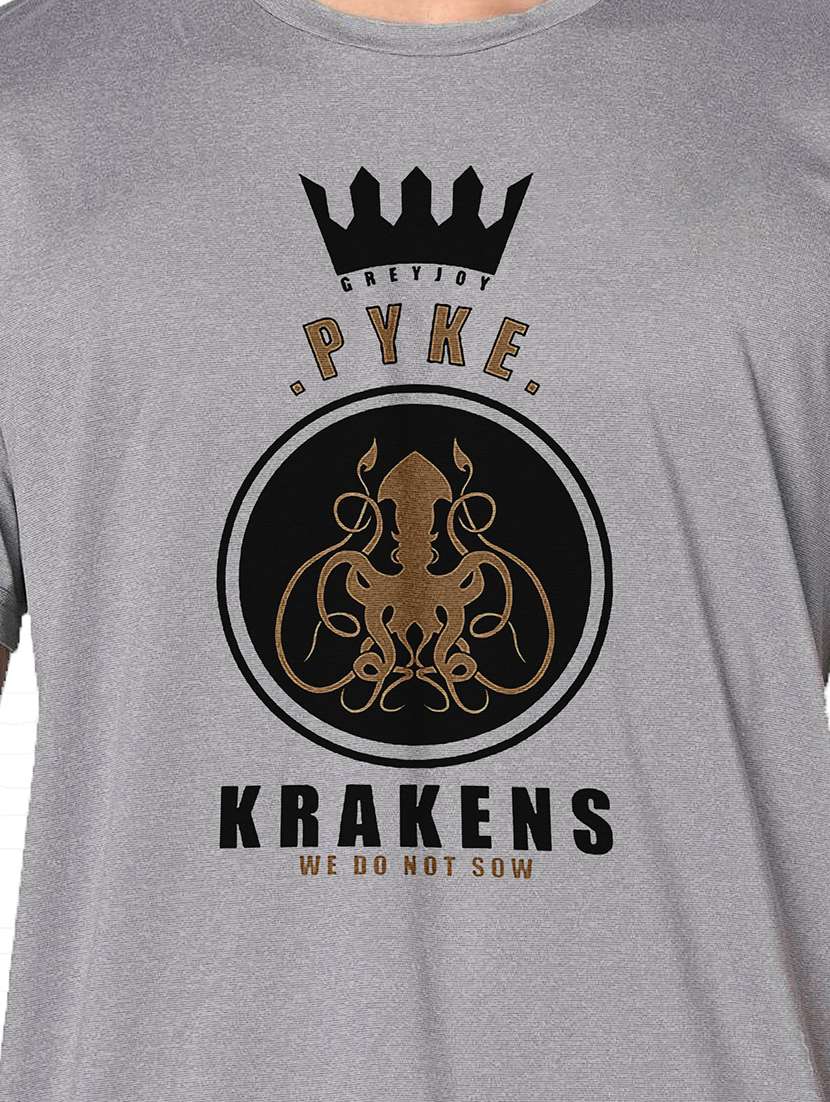 men grey round neck regular fit t-shirt - 21842356 -  Standard Image - 3