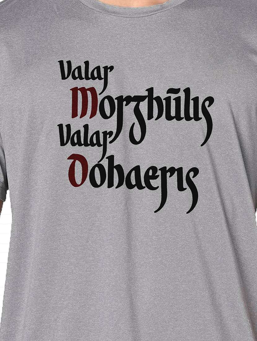 men grey round neck regular fit t-shirt - 21842378 -  Standard Image - 3