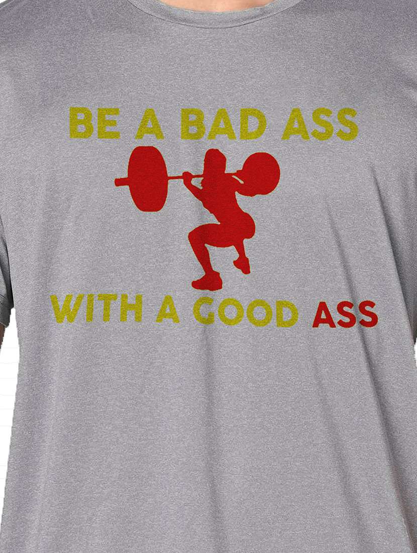 men grey round neck regular fit t-shirt - 21842383 -  Standard Image - 3