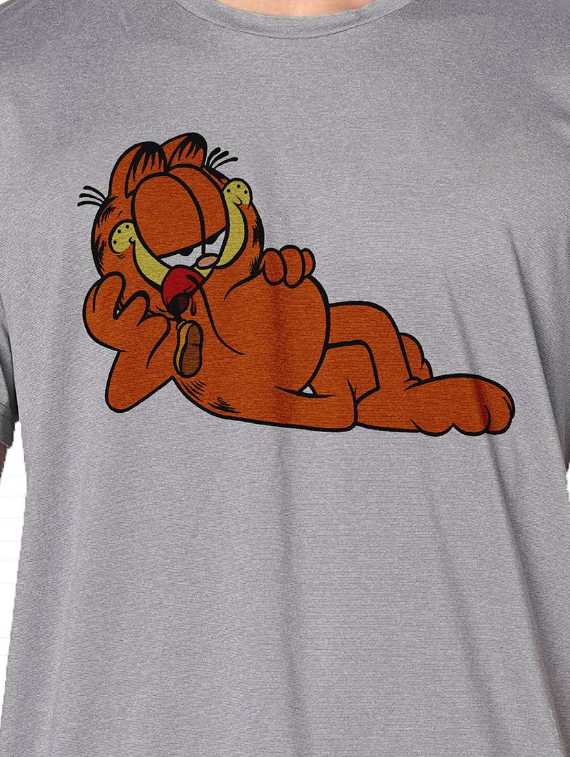 men grey round neck regular fit t-shirt - 21842384 -  Standard Image - 3