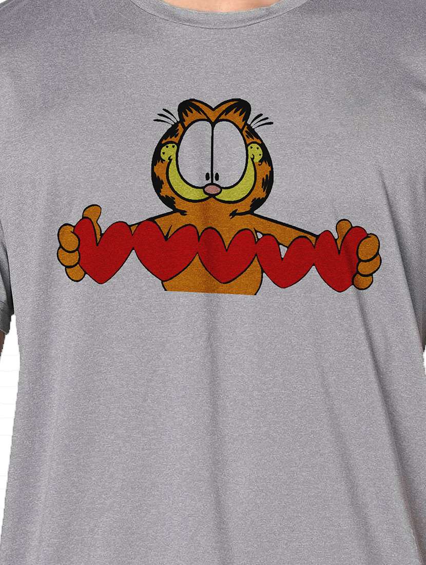 men grey round neck regular fit t-shirt - 21842386 -  Standard Image - 3