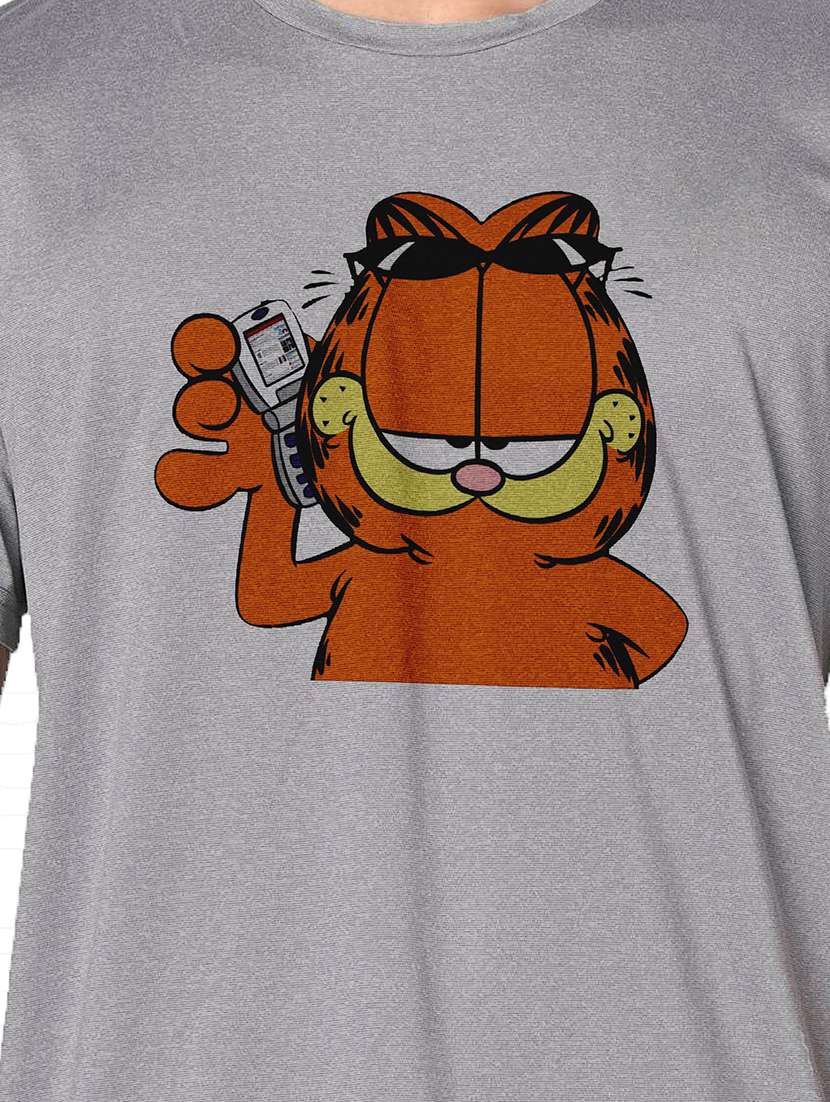 men grey round neck regular fit t-shirt - 21842388 -  Standard Image - 3