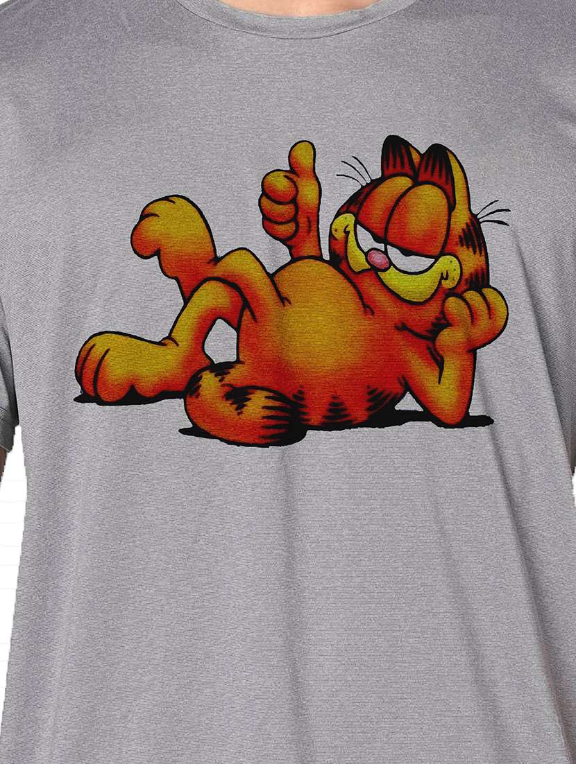 men grey round neck regular fit t-shirt - 21842389 -  Standard Image - 3