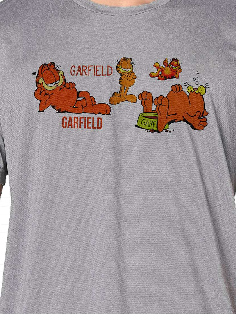 men grey round neck regular fit t-shirt - 21842396 -  Standard Image - 3