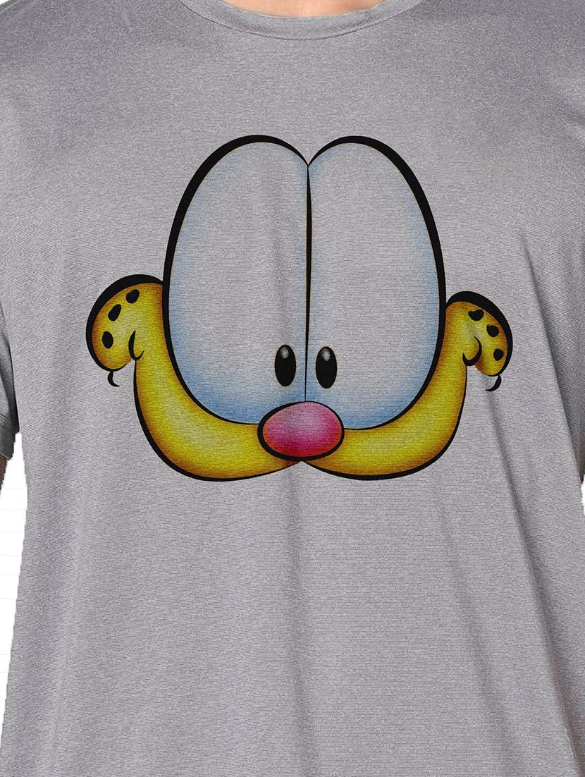 men grey round neck regular fit t-shirt - 21842397 -  Standard Image - 3