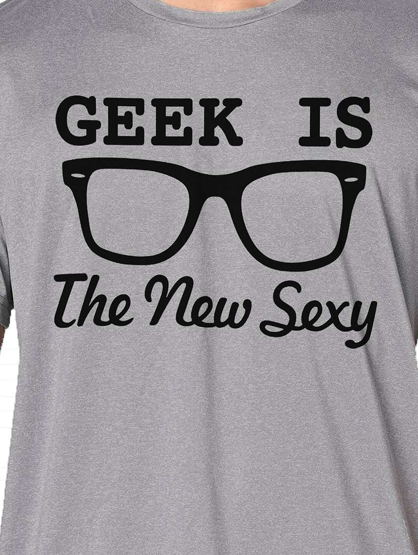 men grey round neck regular fit t-shirt - 21842402 -  Standard Image - 3